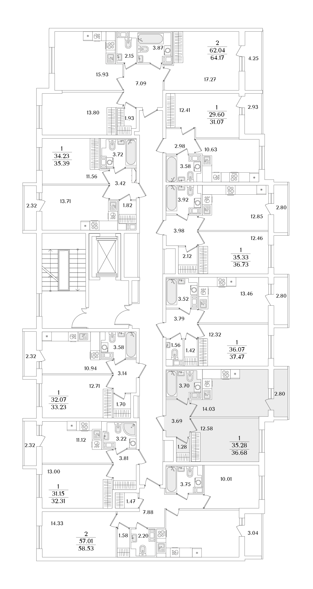 1-комнатная квартира, 36.5 кв.м, Кинопарк, изображение-2