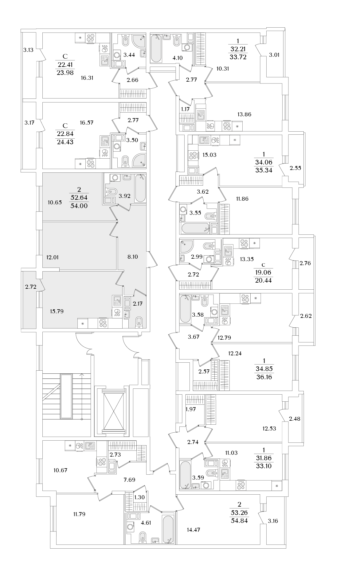 2-комнатная квартира, 54 кв.м, Кинопарк, изображение-2