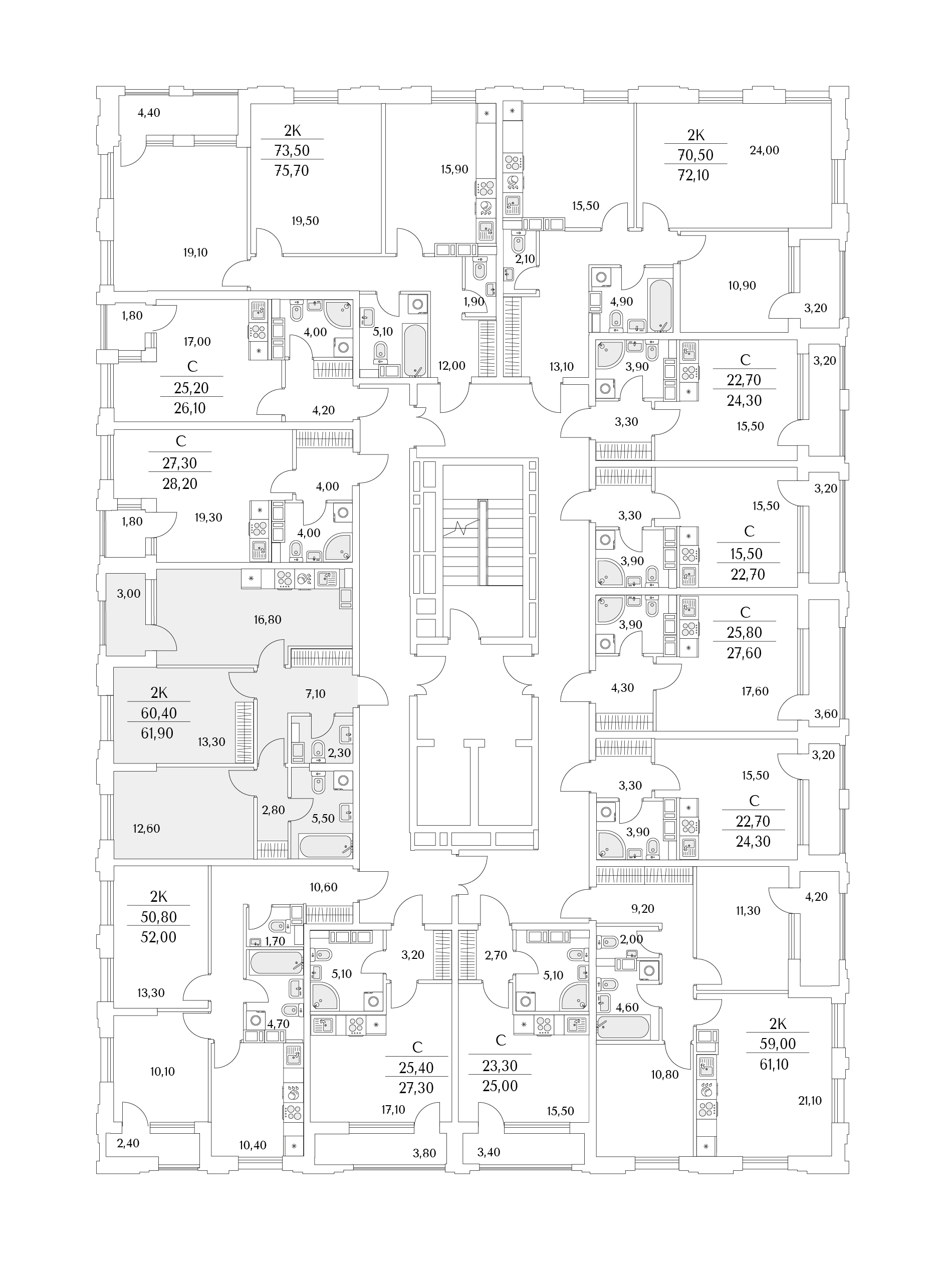 2-комнатная квартира, 62.3 кв.м, TIMESKVER, изображение-2