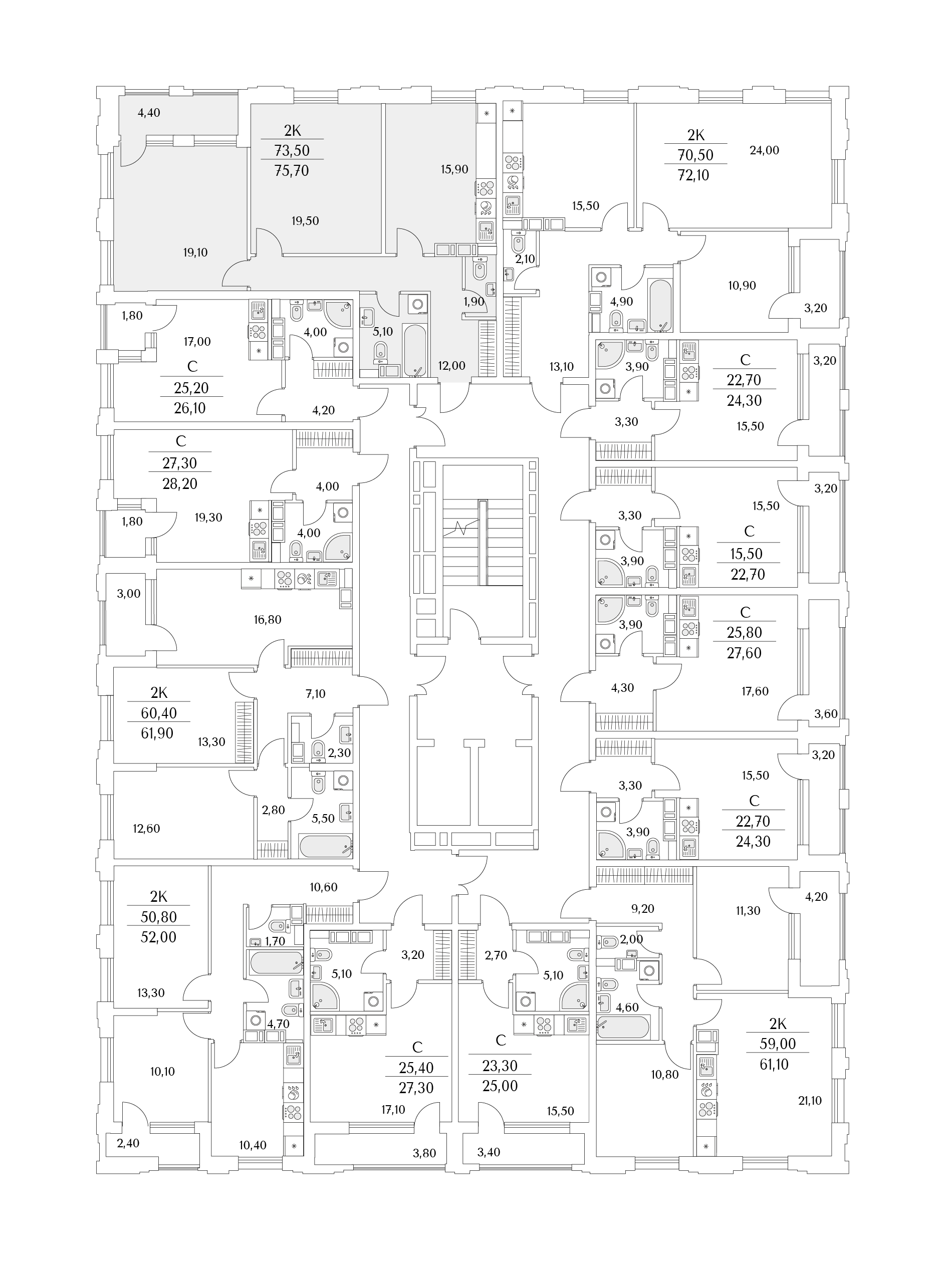 2-комнатная квартира, 75.6 кв.м, TIMESKVER, изображение-2